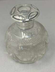 Antique Silver and Glass Perfume Bottle