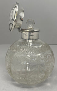 Antique Silver and Glass Perfume Bottle