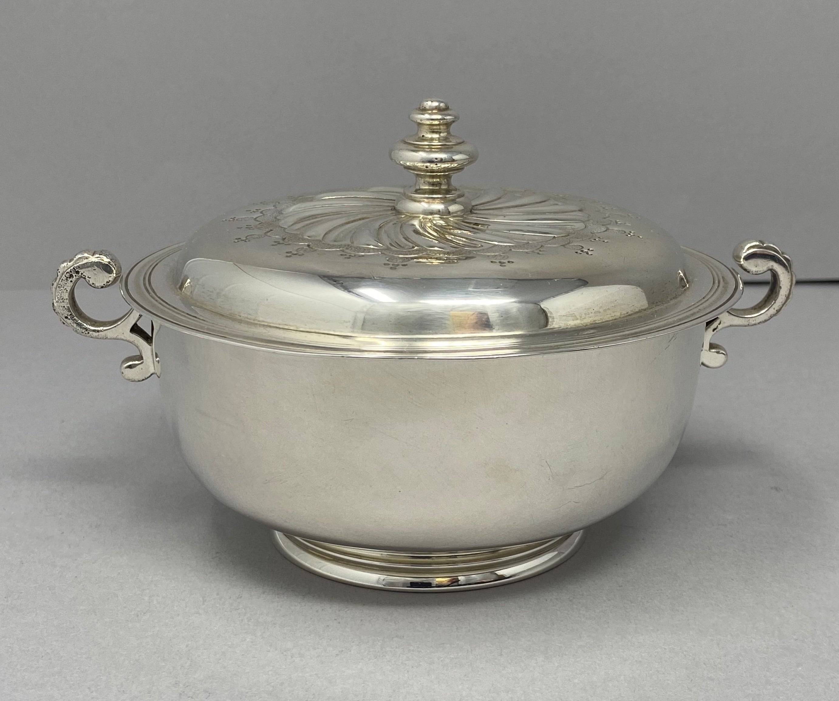 Antique Silver Porringer and Cover
