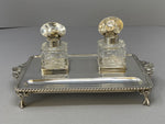 Load image into Gallery viewer, Victorian Silver two Bottle Inkstand
