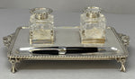 Load image into Gallery viewer, Victorian Silver two Bottle Inkstand
