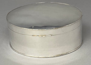 Antique Silver Plated Oval Table Box