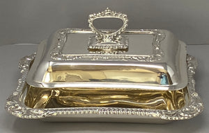 Antique Silver Plated Entree Dish