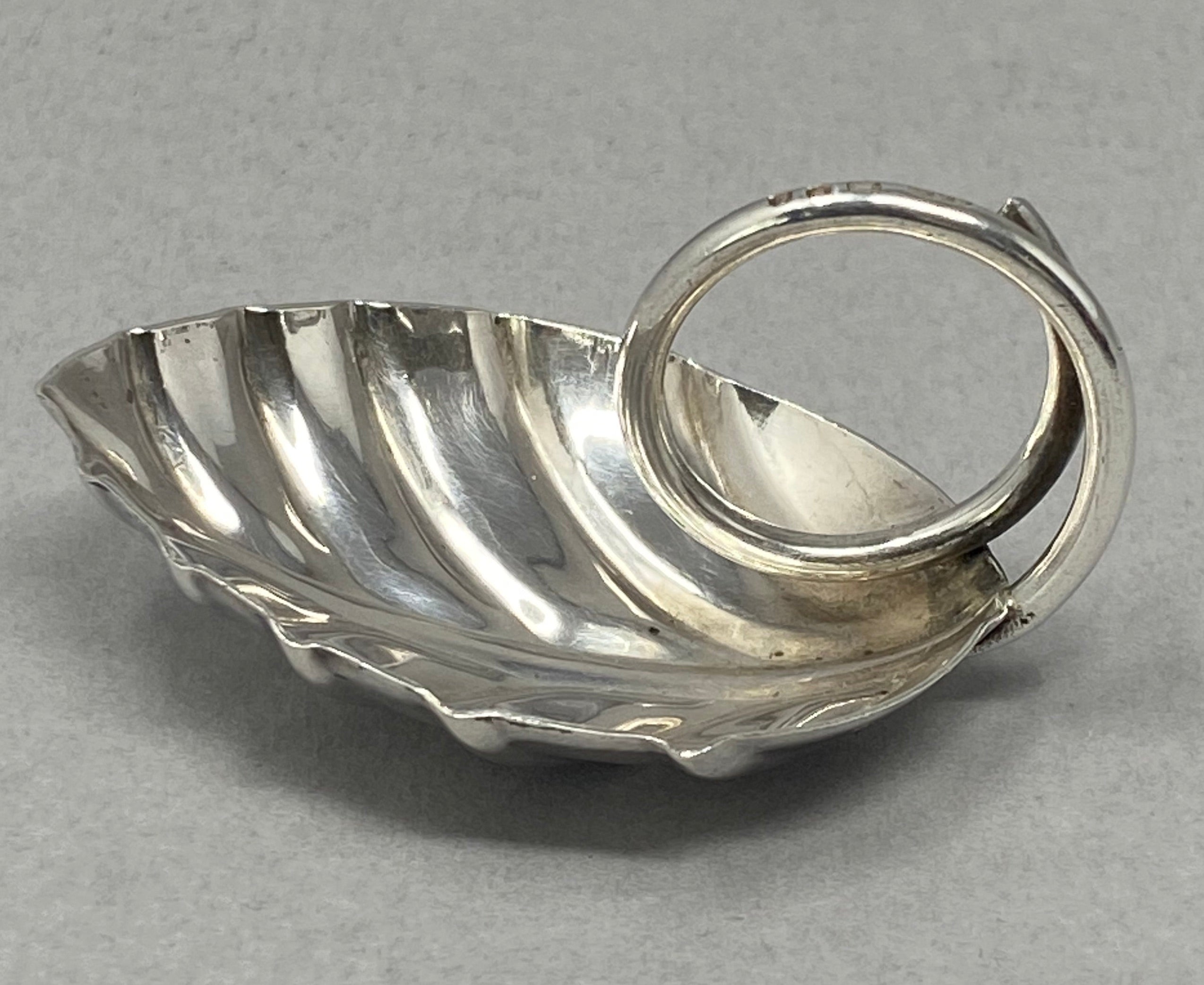 Leaf Shaped Silver Caddy Spoon