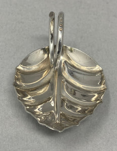 Leaf Shaped Silver Caddy Spoon