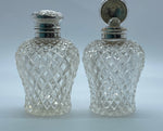 Load image into Gallery viewer, Pair of Antique Silver and Glass Perfume Bottles
