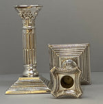 Load image into Gallery viewer, Pair Antique Silver Plated Candlesticks
