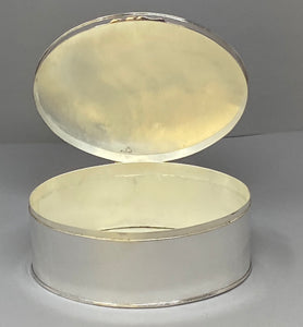Antique Silver Plated Oval Table Box