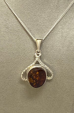 Load image into Gallery viewer, Silver and Amber Necklace
