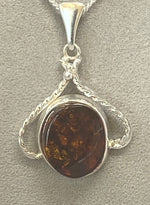 Load image into Gallery viewer, Silver and Amber Necklace
