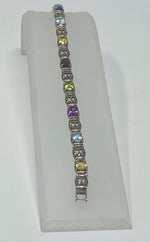 Load image into Gallery viewer, Silver and Marcasite and Semi Precious Stones Bracelet
