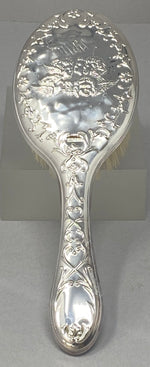 Load image into Gallery viewer, Silver Plated Pure Bristle Hair Brush
