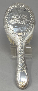 Silver Plated Pure Bristle Hair Brush