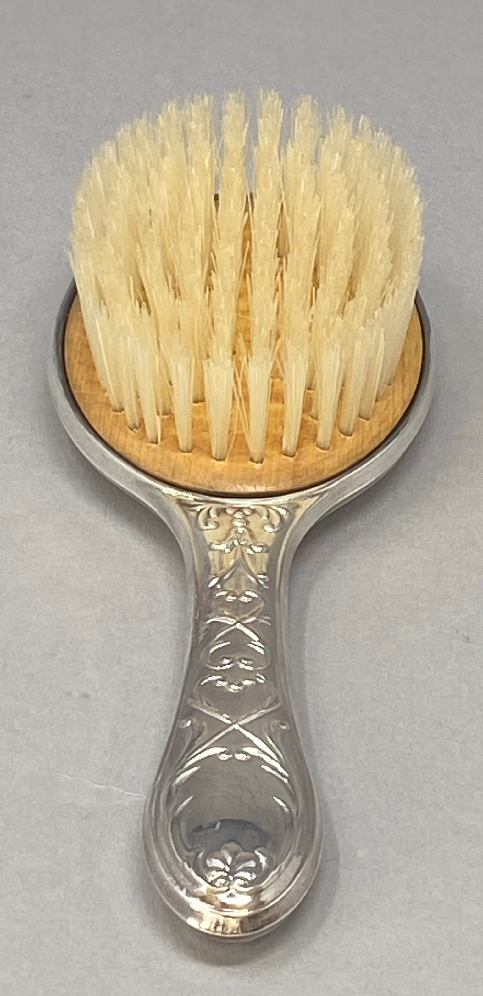 Silver Plated Pure Bristle Hair Brush