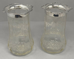 Antique Silver Plated Pair of Vases