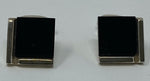 Load image into Gallery viewer, Silver and Black Onyx Cufflinks
