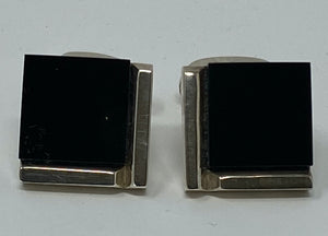 Silver and Black Onyx Cufflinks
