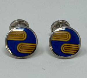 Silver and Enamel Cufflinks