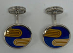 Load image into Gallery viewer, Silver and Enamel Cufflinks

