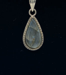 Silver and Labradorite Necklace
