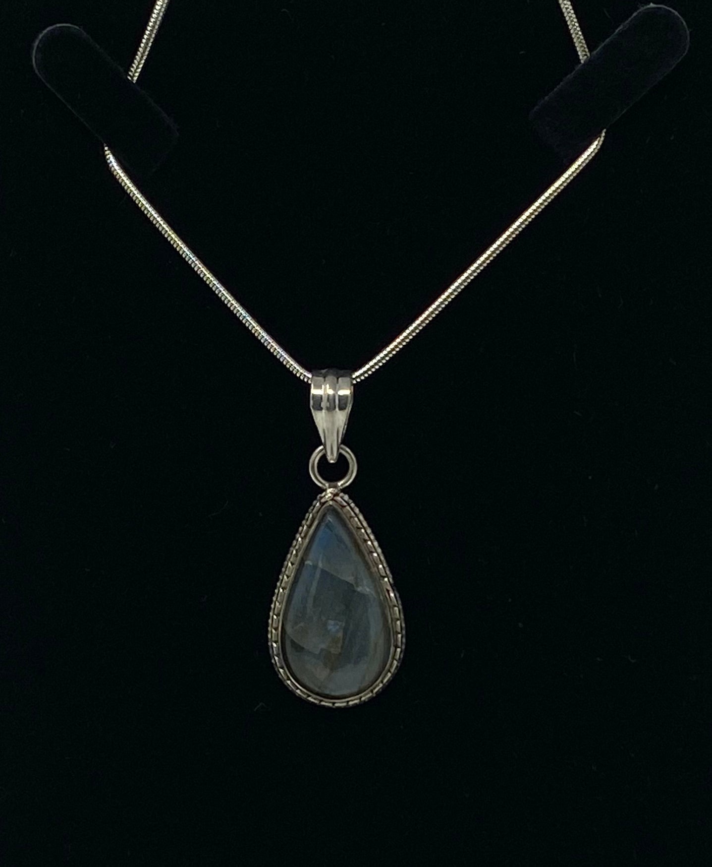 Silver and Labradorite Necklace