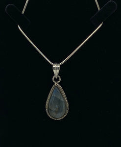 Silver and Labradorite Necklace