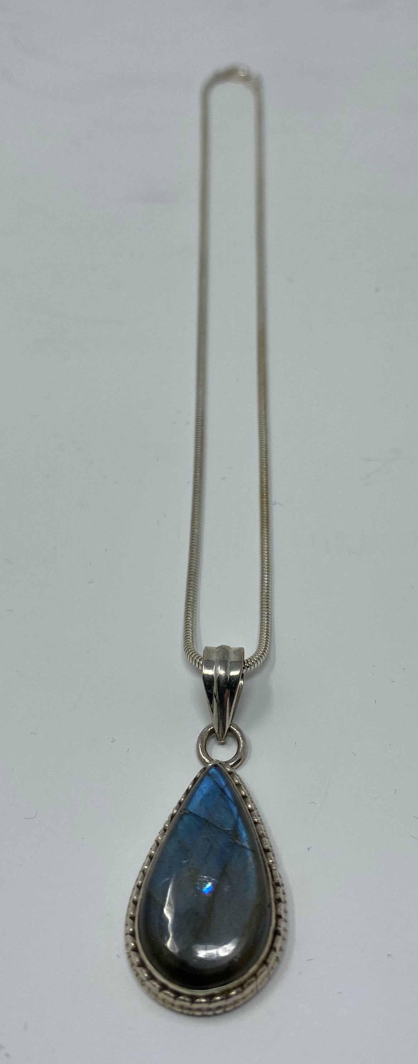 Silver and Labradorite Necklace