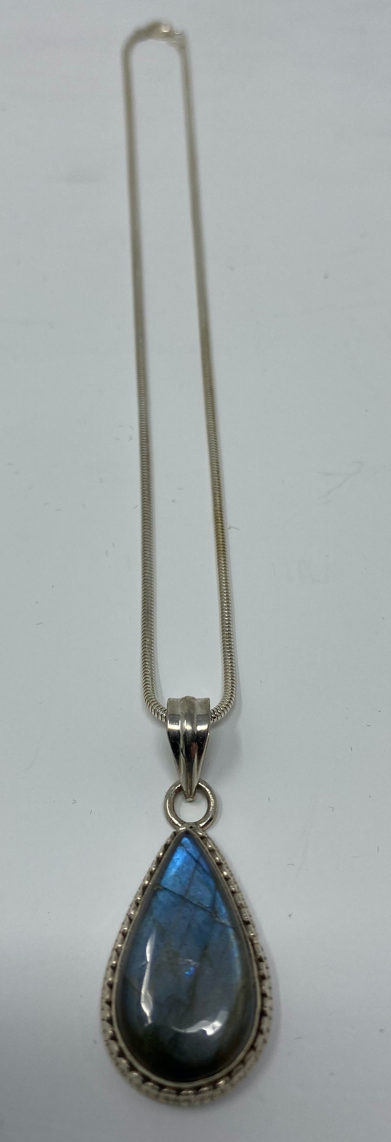 Silver and Labradorite Necklace