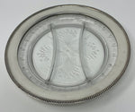 Load image into Gallery viewer, Sterling Silver and Etched Glass Partitioned Dish
