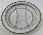 Load image into Gallery viewer, Sterling Silver and Etched Glass Partitioned Dish
