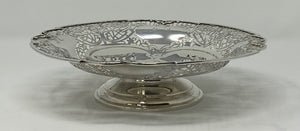 Silver Pierced Dish on Pedestal Foot
