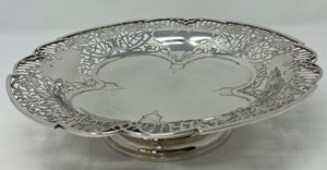 Silver Pierced Dish on Pedestal Foot