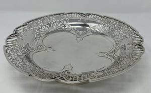 Silver Pierced Dish on Pedestal Foot