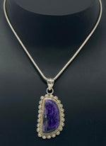 Load image into Gallery viewer, Silver and Charoite Necklace
