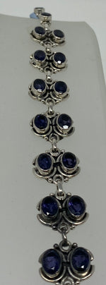 Load image into Gallery viewer, Silver and Iolite Bracelet
