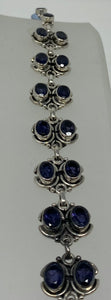 Silver and Iolite Bracelet