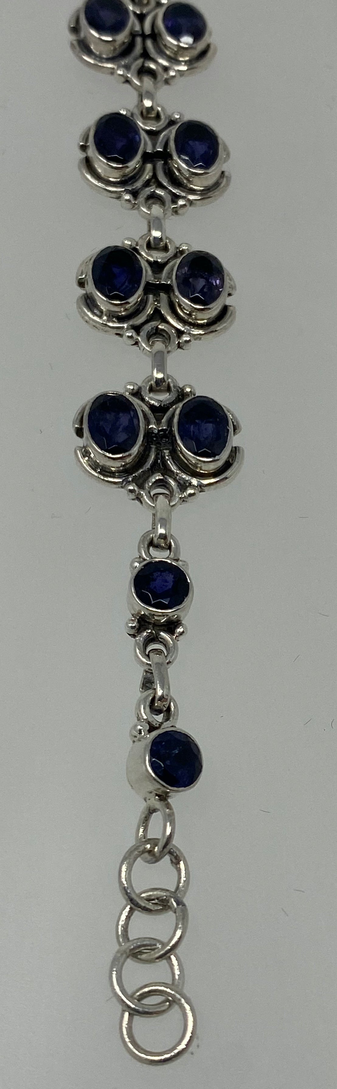 Silver and Iolite Bracelet