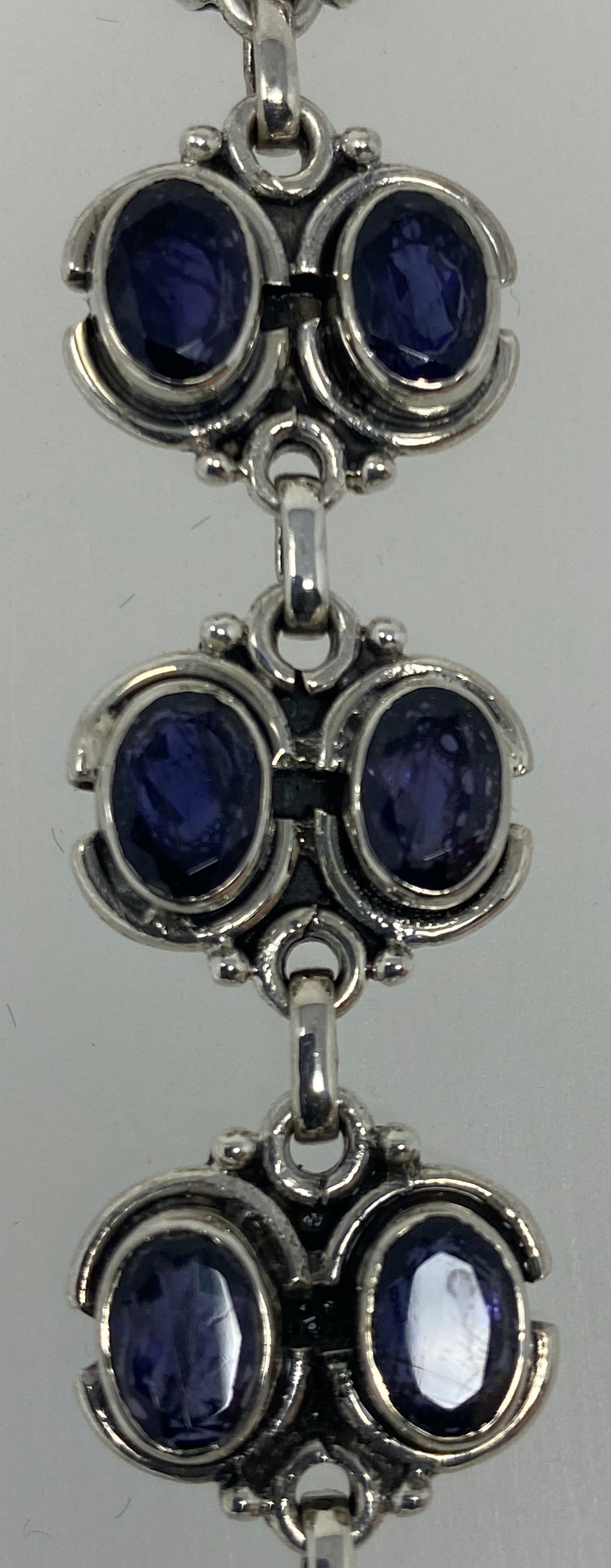 Silver and Iolite Bracelet