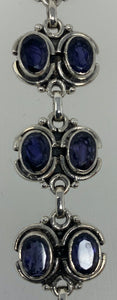 Silver and Iolite Bracelet