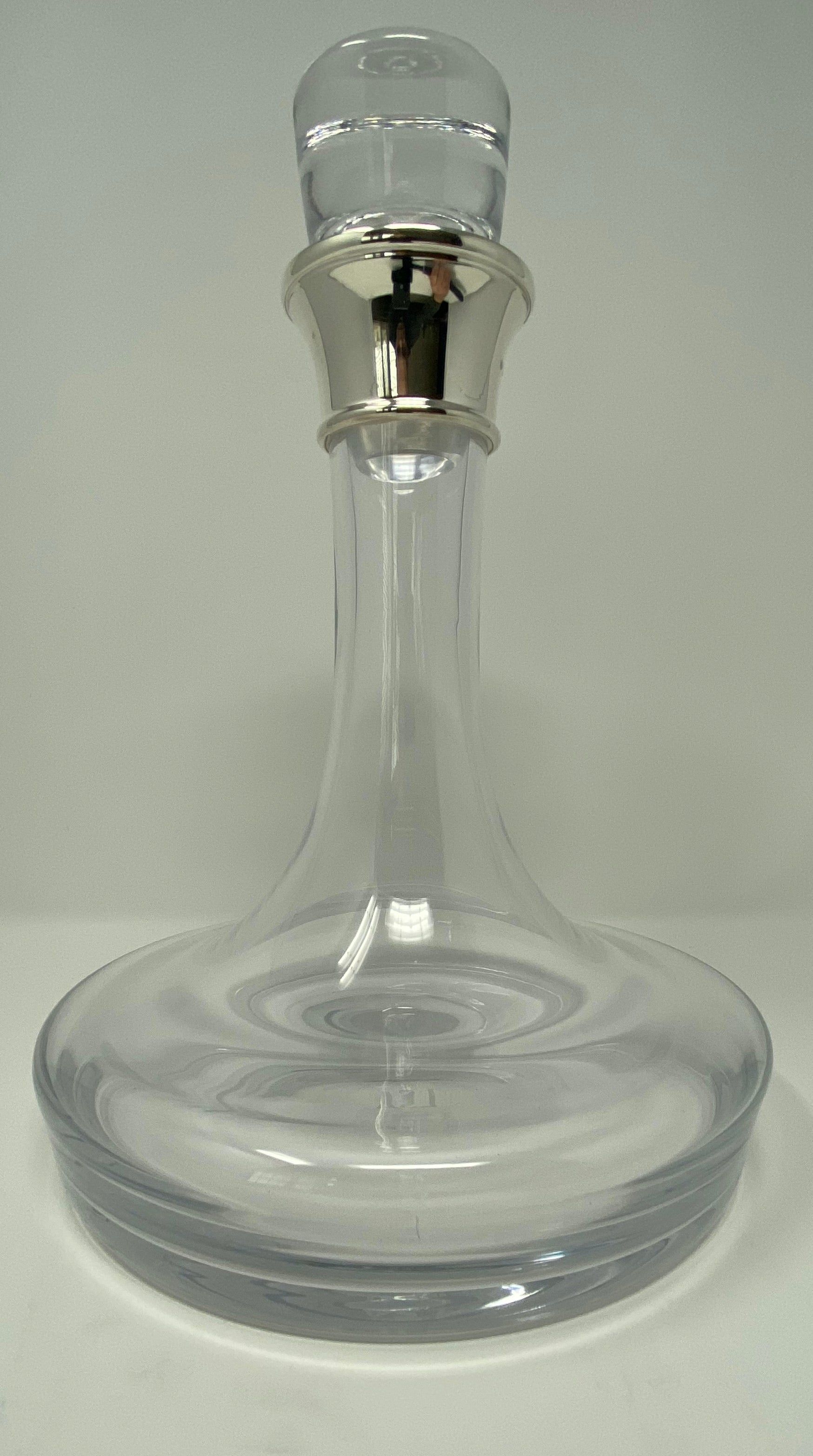 Silver and Glass Ships Decanter