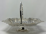 Load image into Gallery viewer, Antique Silver Plated Oblong Swing Handled Basket
