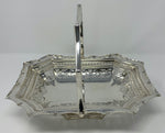 Load image into Gallery viewer, Antique Silver Plated Oblong Swing Handled Basket
