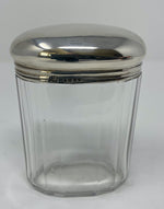 Load image into Gallery viewer, Antique Victoria Silver and Glass Dresser Jar
