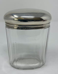 Antique Victoria Silver and Glass Dresser Jar