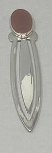 Silver and Red Stone Bookmark