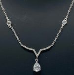 Load image into Gallery viewer, Silver and Cubic Zirconia Necklace
