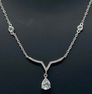 Silver and Cubic Zirconia Necklace