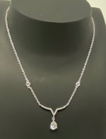 Load image into Gallery viewer, Silver and Cubic Zirconia Necklace
