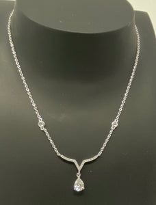 Silver and Cubic Zirconia Necklace