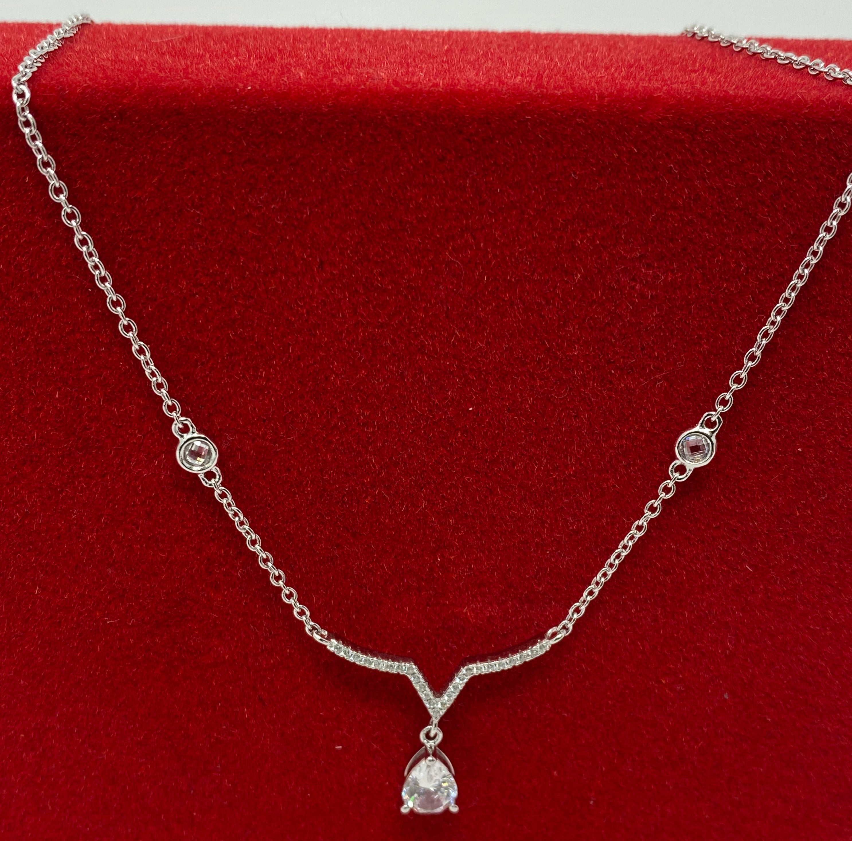 Silver and Cubic Zirconia Necklace